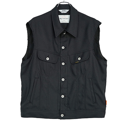 DAIRIKU [ "Regular" Polyester Vest ] Black