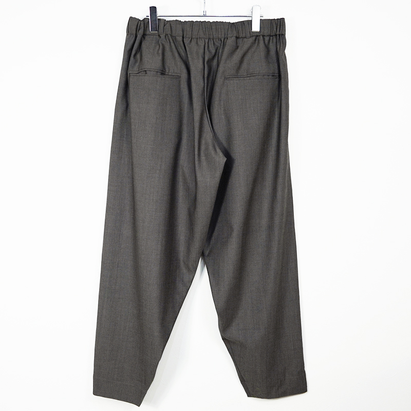 YANTOR [ Chambray Wool 6tuck Pants ] GREIGE