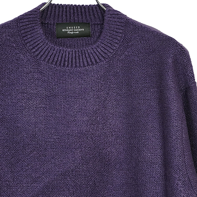 UNUSED [ US2206 (5G fringe crewneck sweater) ] PURPLE