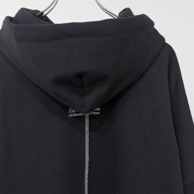 SHINYAKOZUKA [ ORDINARY SHORT GIANT HOODIE ] COLOURLESS BLACK