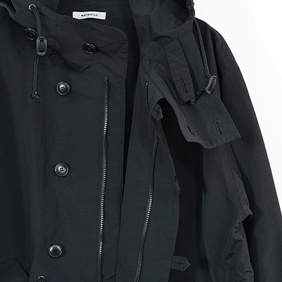 MATSUFUJI [ Nylon Hooded Coat ] BLACK