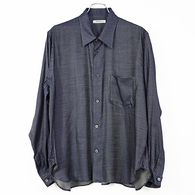 MATSUFUJI [ Cupra Check Utility Shirt ] GRN×NVY