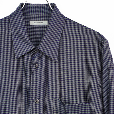 MATSUFUJI [ Cupra Check Utility Shirt ] GRN×NVY