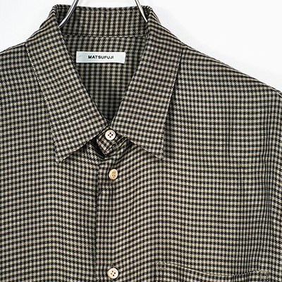 MATSUFUJI [ Cupra Check Utility Shirt ] BRN×IVO