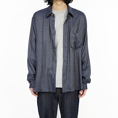 MATSUFUJI [ Cupra Check Utility Shirt ] GRN×NVY