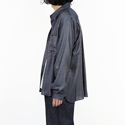 MATSUFUJI [ Cupra Check Utility Shirt ] GRN×NVY