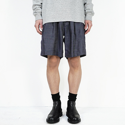 MATSUFUJI [ Cupra Check  Short Trousers ] GRN×NVY