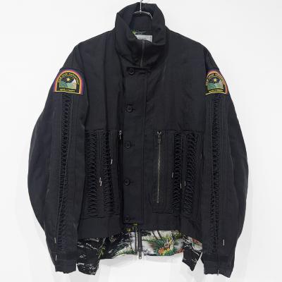 DAIRIKU [ "Astronaut" Code Jacket & Aloha Shirt ] Black&Black
