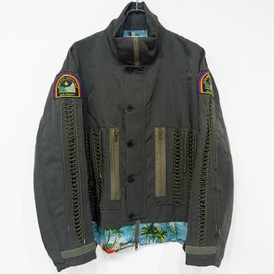 DAIRIKU [ "Astronaut" Code Jacket & Aloha Shirt ] Khaki&Blue
