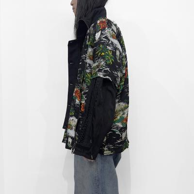 DAIRIKU [ "Astronaut" Code Jacket & Aloha Shirt ] Black&Black