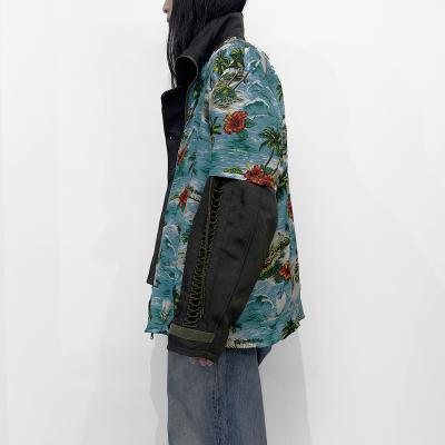 DAIRIKU [ "Astronaut" Code Jacket & Aloha Shirt ] Khaki&Blue