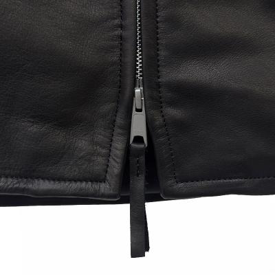 MATSUFUJI [ Cow Leather Member's Vest ] BLACK