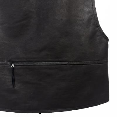 MATSUFUJI [ Cow Leather Member's Vest ] BLACK