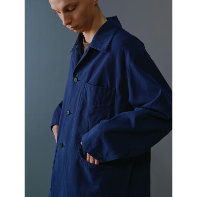 MATSUFUJI [ Uneven Twill Connected Pockets Jacket ] INK BLUE