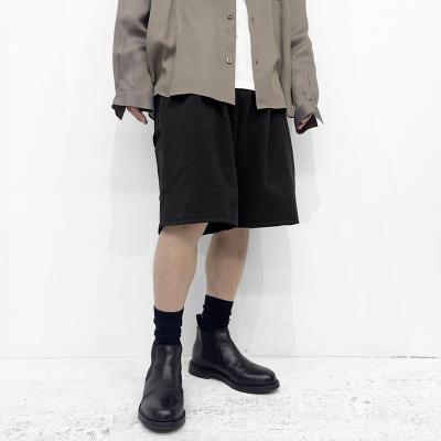 MATSUFUJI [ Uneven Twill Short Trousers ] BLACK