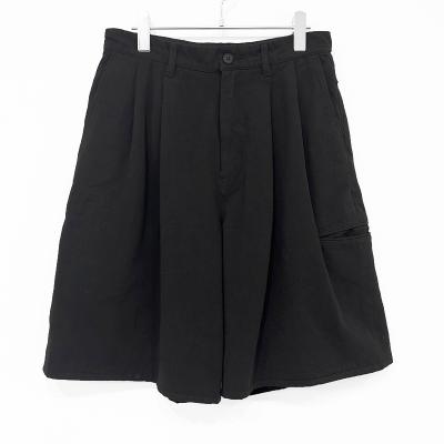 MATSUFUJI [ Uneven Twill Short Trousers ] BLACK