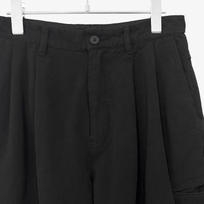 MATSUFUJI [ Uneven Twill Short Trousers ] BLACK