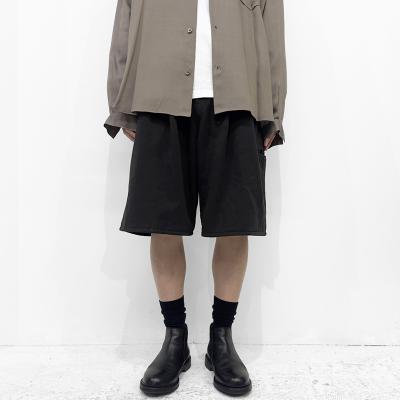 MATSUFUJI [ Uneven Twill Short Trousers ] BLACK