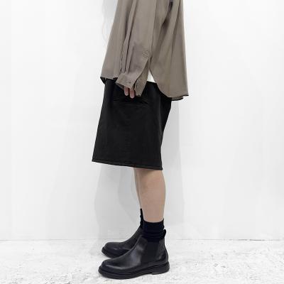 MATSUFUJI [ Uneven Twill Short Trousers ] BLACK