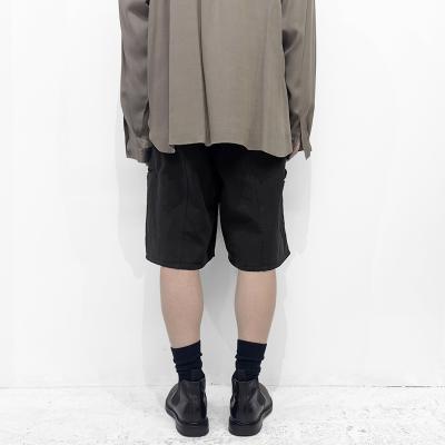 MATSUFUJI [ Uneven Twill Short Trousers ] BLACK