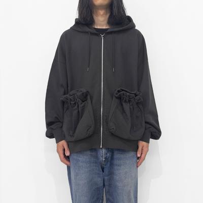 refomed [ "KINCHAKU" ZIPUP HOODIE ] CHARCOAL
