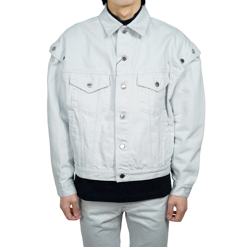 JOHN LAWRENCE SULLIVAN [ SHOULDER BUTTON JEAN JACKET ] WHITE 
