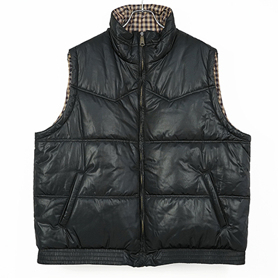 DAIRIKU [ Reversible Check Nylon Vest ] Black