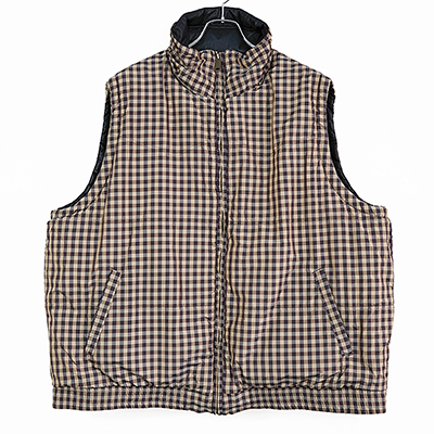 DAIRIKU [ Reversible Check Nylon Vest ] Black