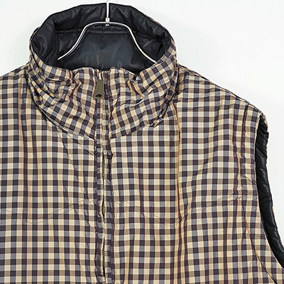 DAIRIKU [ Reversible Check Nylon Vest ] Black