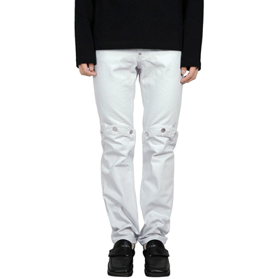 JOHN LAWRENCE SULLIVAN [ KNEE BUTTON JEANS ] WHITE | ロイド・エフ