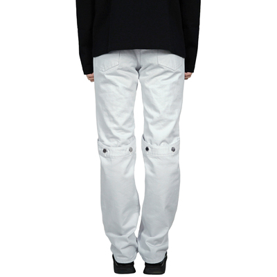 JOHN LAWRENCE SULLIVAN [ KNEE BUTTON JEANS ] WHITE