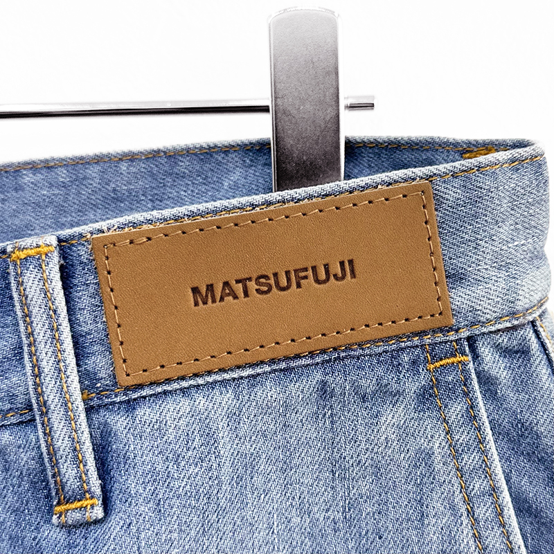 MATSUFUJI [ Wide Bleach Denim Trousers ] BLUE