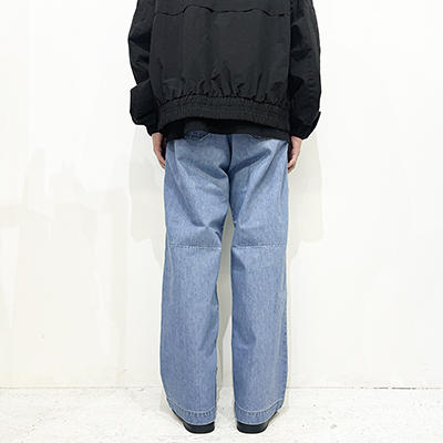 MATSUFUJI [ Wide Bleach Denim Trousers ] BLUE