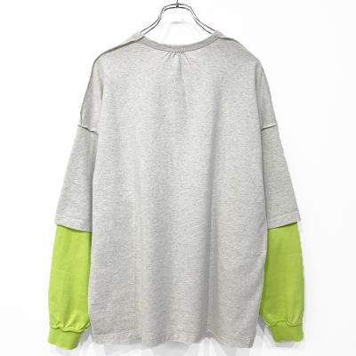 refomed [ REVERSIBLE L/S TEE ] OUTMEAL×LIME