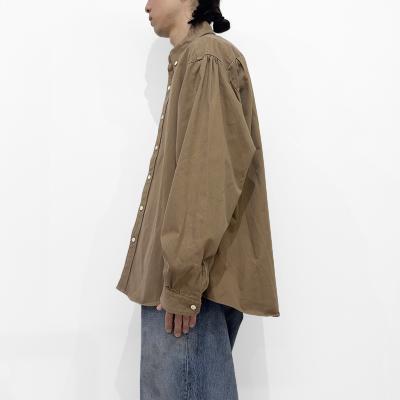 refomed [ “SHOULDER GATHER” ORDINARY SHIRT ] CAMEL