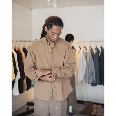 refomed [ “SHOULDER GATHER” ORDINARY SHIRT ] CAMEL