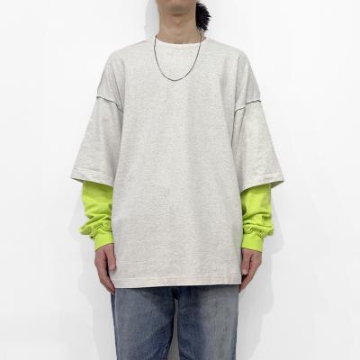 refomed [ REVERSIBLE L/S TEE ] OUTMEAL×LIME