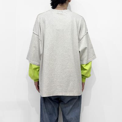 refomed [ REVERSIBLE L/S TEE ] OUTMEAL×LIME
