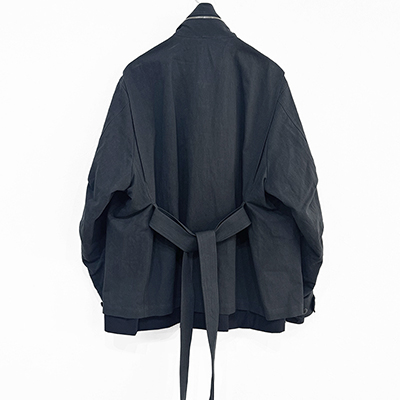 URU [ COTTON LINEN CANVAS M-65 JACKET ] D.NAVY