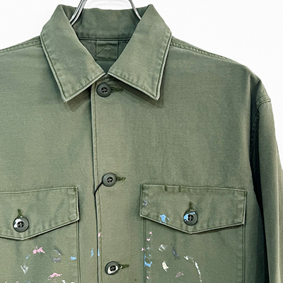 URU [ COTTON BACKSATIN MILITARY L/S SHIRTS ] KHAKI