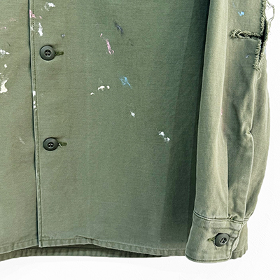 URU [ COTTON BACKSATIN MILITARY L/S SHIRTS ] KHAKI