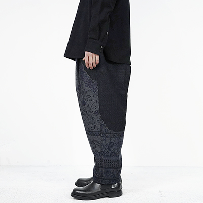 YANTOR [ Tibetan Paisley Himo Pants ] BLUE