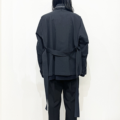 URU [ COTTON LINEN CANVAS M-65 JACKET ] D.NAVY