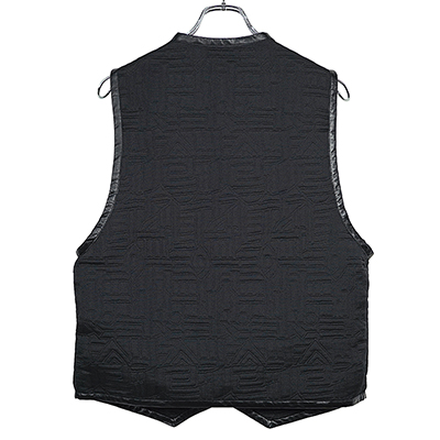 MATSUFUJI [ Quilted Jacquard Vest ] BLACK