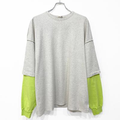refomed [ REVERSIBLE L/S TEE ] OUTMEAL×LIME