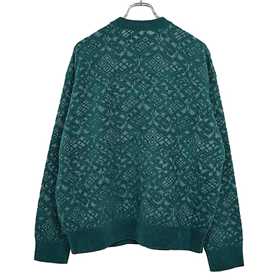 MATSUFUJI [ Jacquard Crewneck Knit ] GREEN