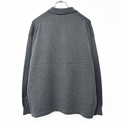 crepuscule [ L/S Knit Polo ] GRAY