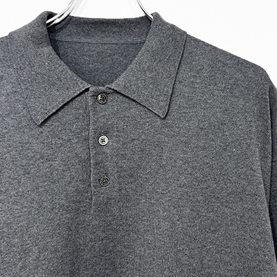 crepuscule [ L/S Knit Polo ] GRAY