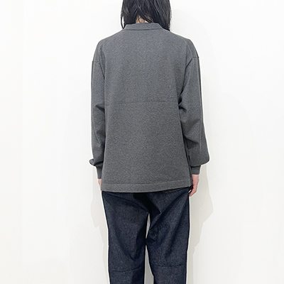 crepuscule [ L/S Knit Polo ] GRAY