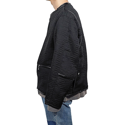 MATSUFUJI [ Quilted Jacquard Jacket ] BLACK